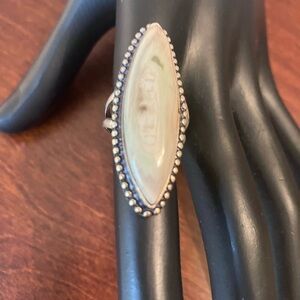 Elegant 925 Silver gem stone and Women's Ring, size 5